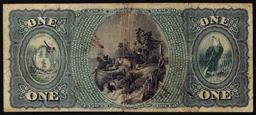 1865 $1 National Bank of New-England East Haddam, CT CH# 1480 National Currency Note