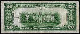 1934A $20 Hawaii WWII Emergency Issue Federal Reserve Note