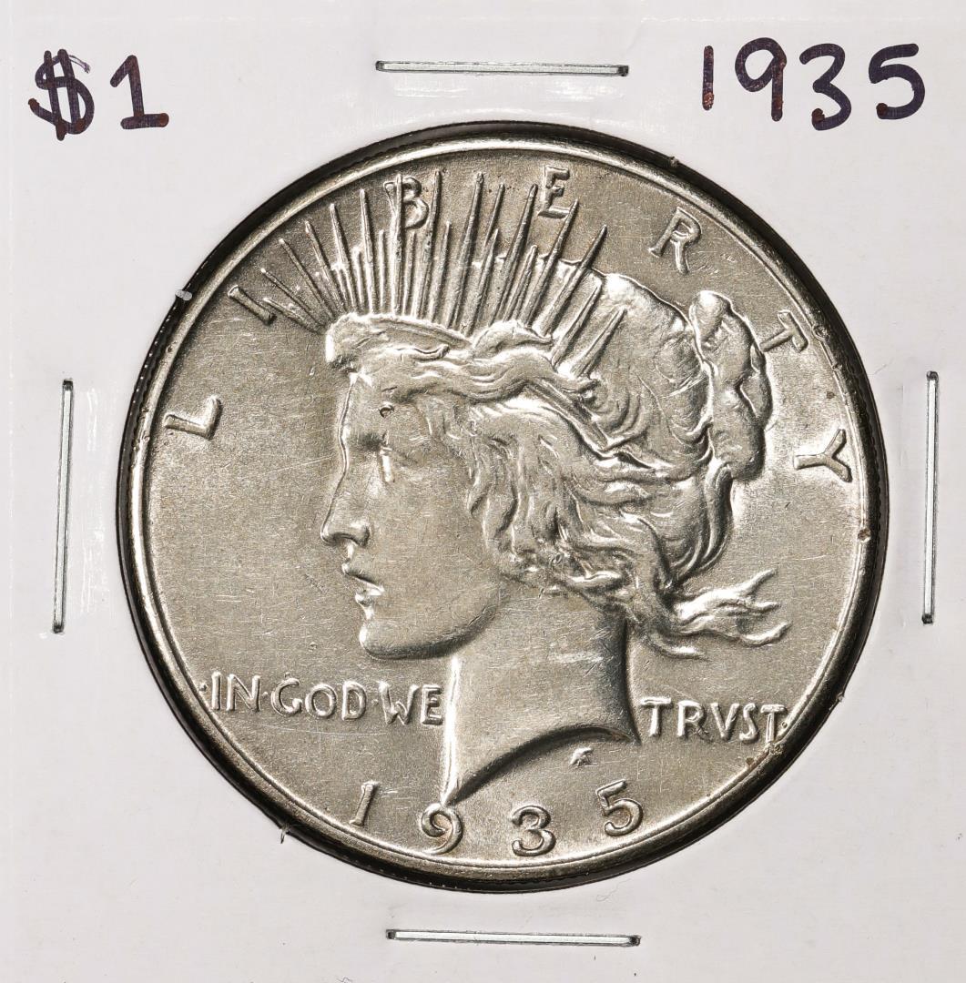 1935 $1 Peace Silver Dollar Coin