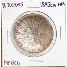 1892CA MM Mexico 8 Reales Silver Coin NGC Chopmarked