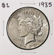 1935 $1 Peace Silver Dollar Coin