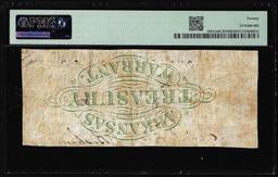 1862 $10 Arkansas Treasury Warrant Inverted Back Error Obsolete Note PMG Very Fine 20