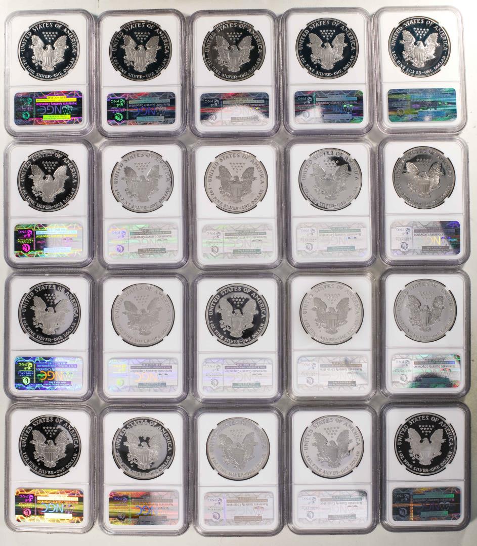 Lot of (29) 1986-2015 $1 Proof American Silver Eagle Coins NGC PF69 Ultra Cameo Jones