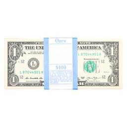 Pack of (100) Consecutive 2013 $1 Federal Reserve Notes San Francisco