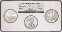 20th Anniversary (3) Coin Set 2006 $1 American Silver Eagle NGC MS69/PF69/PF69 Ultra