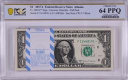 Pack of 2017A $1 Federal Reserve STAR Notes Atlanta Fr.3005-F* PCGS Choice UNC 64PPQ