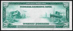 1914 $20 Federal Reserve Note New York