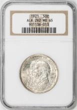 1921 Alabama 2x2 Centennial Commemorative Half Dollar Coin NGC MS65