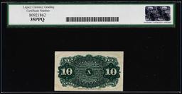 1863 Fourth Issue Ten Cents Fractional Currency Note Fr.1257 Legacy Very Fine 35PPQ