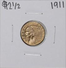 1911 $2 1/2 Indian Head Quarter Eagle Gold Coin