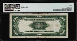 1934A $500 Federal Reserve Note Chicago Fr.2202-G PMG Very Fine 20