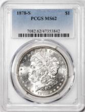 1878-S $1 Morgan Silver Dollar Coin PCGS MS62