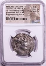 Ancient Seleucid Kingdom 138-129 BC Antiochus VII Tetradrachm Cappadocia Coin NGC AU