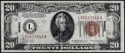 1934A $20 Hawaii WWII Emergency Issue Federal Reserve Note