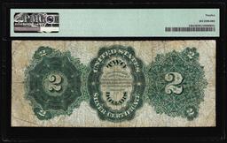 1891 $2 Windom Silver Certificate Note Fr.246 PMG Fine 12