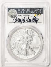 2018-W $1 Burnished American Silver Eagle Coin PCGS SP70 Gary Whitley Signature