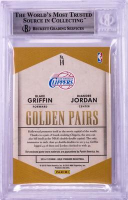 2014 Panini Gold Standard Blake Griffin & De'Andre Jordan NBA Card #14 BGS Mint 9