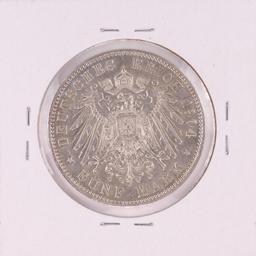 1904 Germany Macklenburg Schwerin 5 Mark Silver Coin