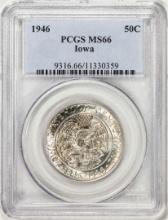 1946 Iowa Centennial Commemorative Half Dollar Coin PCGS MS66