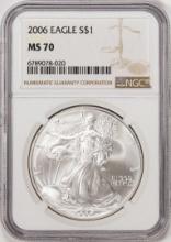 2006 $1 American Silver Eagle Coin NGC MS70