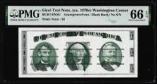 Circa 1970's Washington Center Giori Test Note PMG Gem Uncirculated 66EPQ