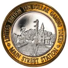 .999 Silver Main Street Station Las Vegas, NV $10 Limited Edition Casino Gaming Token