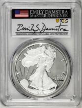 2021-S Type 2 $1 American Silver Eagle Coin PCGS PR70DCAM Emily Damstra Signature FS