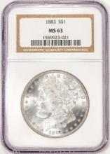 1883 $1 Morgan Silver Dollar Coin NGC MS63