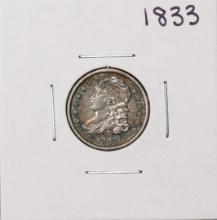1833 Capped Bust Dime Coin Nice Toning