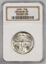 1928 Oregon Trail Commemorative Half Dollar Coin NGC MS65