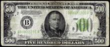 1934 $500 Federal Reserve Note New York