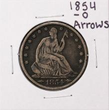 1854-O w/Arrows Seated Liberty Half Dollar Coin