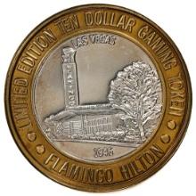 .999 Silver Flamingo Hilton Las Vegas, Nevada $10 Casino Limited Edition Gaming Token