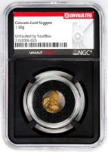 Lot of Colorado Gold Nuggets 1.50 Grams Total Weight NGC Vaultbox Unvaulted