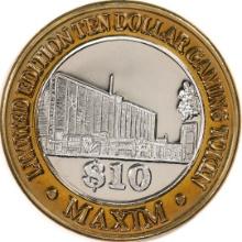 .999 Silver Maxim Hotel & Casino Las Vegas, NV $10 Limited Edition Gaming Token