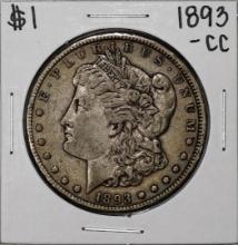 1893-CC $1 Morgan Silver Dollar Coin