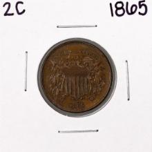 1865 Two Cent Piece Coin