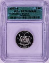 2002-S Proof Silver Tennessee State Quarter NGC PF70 Ultra Cameo