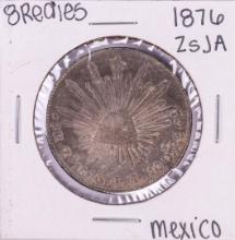 1876 Zs JA Mexico 8 Reales Silver Coin