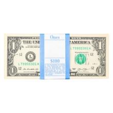 Pack of (100) Consecutive 2013 $1 Federal Reserve Notes San Francisco