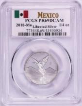 2018-Mo Mexico Proof 1/4 oz Silver Libertad Coin PCGS PR69DCAM