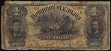 1898 $1 Dominion of Canada Note