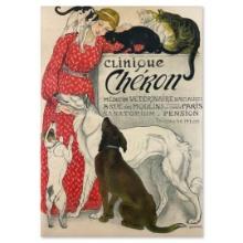 Theophile Steinlen (1859-1923) "Clinique Cheron" Print Lithograph on Paper
