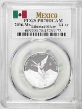 2016-Mo Mexico Proof 1/4 oz Silver Libertad Coin PCGS PR70DCAM