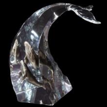 Kitty Cantrell "Humpback Dance" Limited Edition Mixed Media Lucite Sculpture
