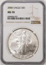 2006 $1 American Silver Eagle Coin NGC MS70