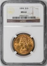 1894 $10 Liberty Head Eagle Gold Coin NGC MS61