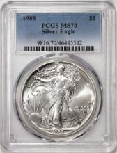 1988 $1 American Silver Eagle Coin PCGS MS70