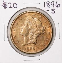 1896-S $20 Liberty Head Double Eagle Gold Coin