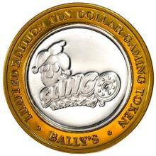 .999 Silver Bally's Las Vegas, Nevada $10 Casino Limited Edition Gaming Token